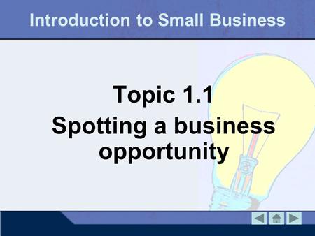 Introduction to Small Business