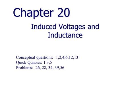 Induced Voltages and Inductance