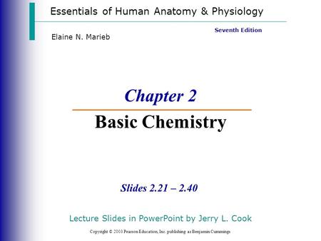 Chapter 2 Basic Chemistry