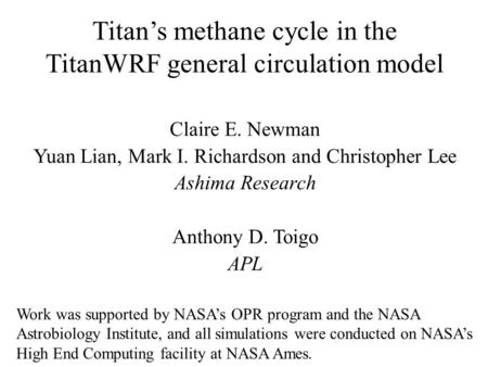 Titan’s methane cycle in the TitanWRF general circulation model