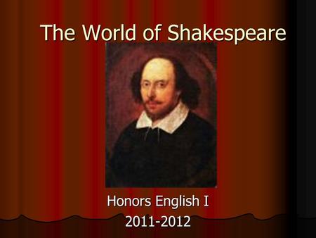 The World of Shakespeare