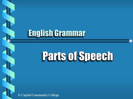 English Grammar Parts of Speech.