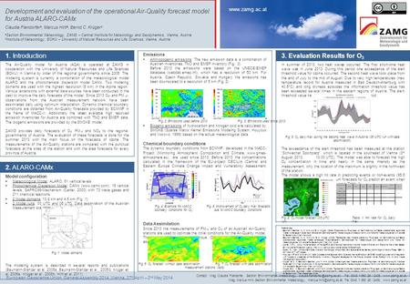 Contact: Mag. Claudia Flandorfer, Section Environmental Meteorology, Tel. 0043 1 360 26 / 2405,  Mag. Marcus.