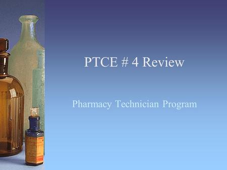 Pharmacy Technician Program