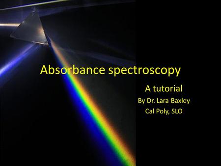 Absorbance spectroscopy