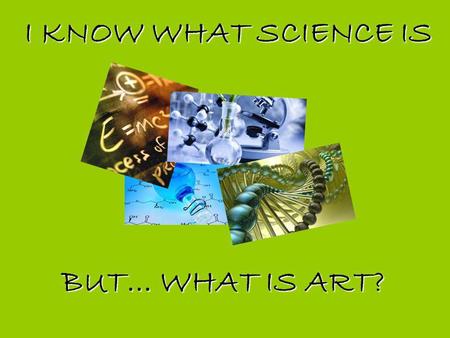 I KNOW WHAT SCIENCE IS BUT… WHAT IS ART?. A PHOTO? Magnetic field. 17 years old students Reflection. 16 years old student.