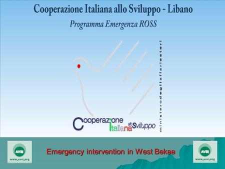 Emergency intervention in West Bekaa. AVSI profile AVSI Foundation– The Association of Volunteers in International Service. AVSI promotes cultural, social.