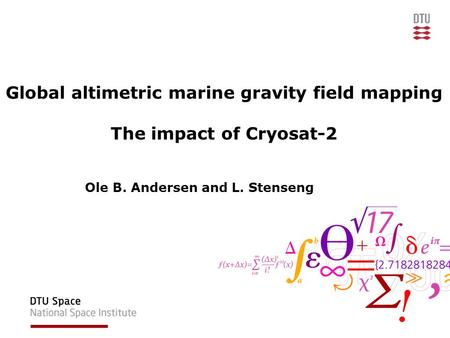 Global altimetric marine gravity field mapping The impact of Cryosat-2