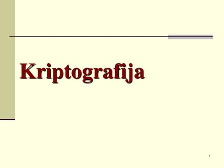 Kriptografija.