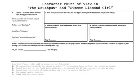 Character Point-of-View in “The Southpaw” and “Summer Diamond Girl”