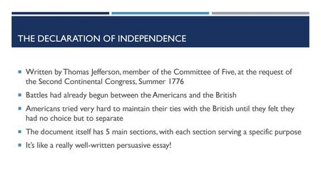 The Declaration of Independence