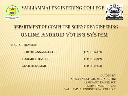 ONLINE ANDROID VOTING SYSTEM