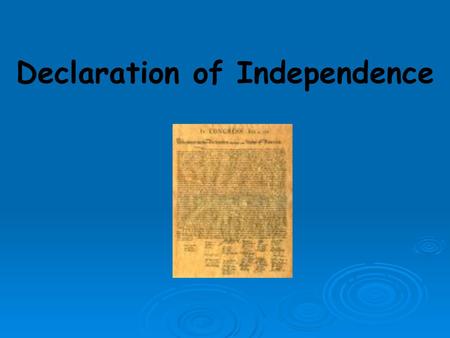 Declaration of Independence