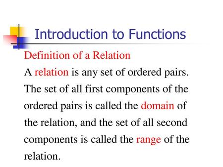 Introduction to Functions