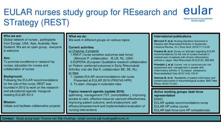 EULAR nurses study group for REsearch and STrategy (REST)