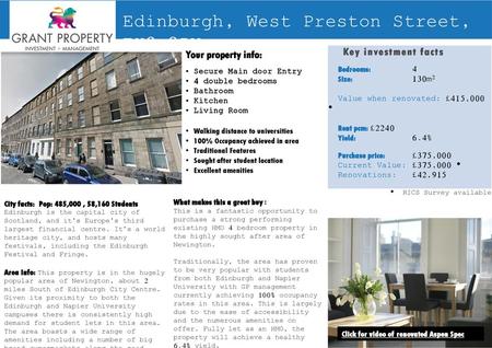 Edinburgh, West Preston Street, EH8 9PX