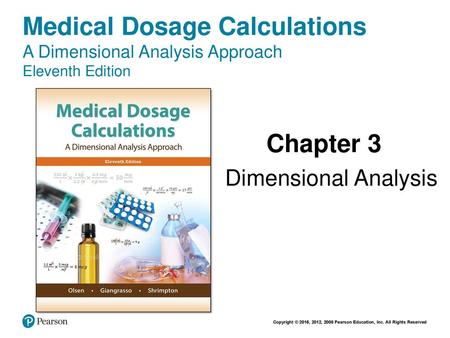 Medical Dosage Calculations A Dimensional Analysis Approach