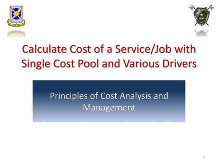 Principles of Cost Analysis and Management