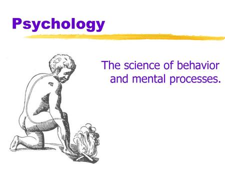 Psychology The science of behavior and mental processes.