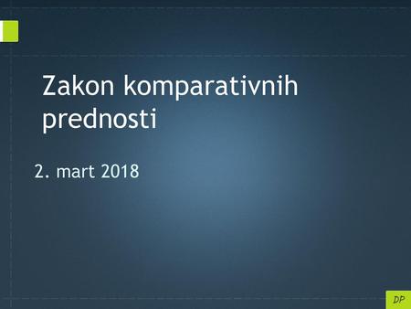 Zakon komparativnih prednosti