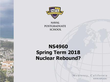 NS4960 Spring Term 2018 Nuclear Rebound?