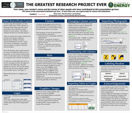 THE GREATEST RESEARCH PROJECT EVER