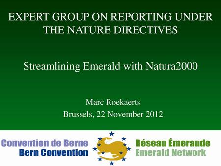 Streamlining Emerald with Natura2000