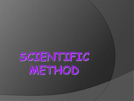 Scientific Method.