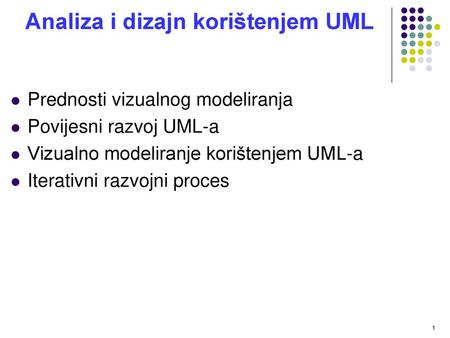 Analiza i dizajn korištenjem UML