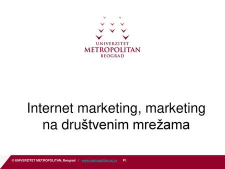 Internet marketing, marketing na društvenim mrežama