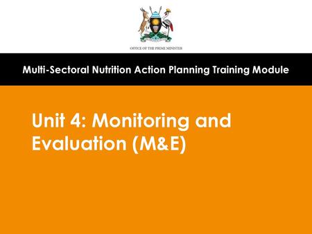 Multi-Sectoral Nutrition Action Planning Training Module