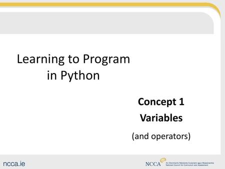 Learning to Program in Python