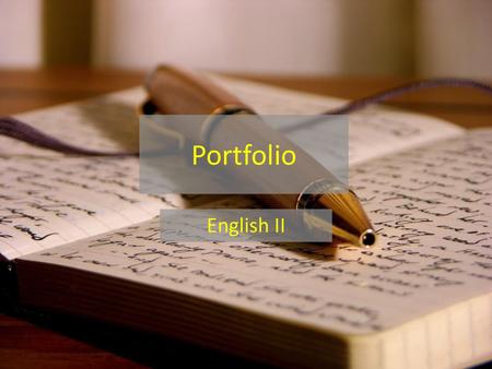 Portfolio English II.