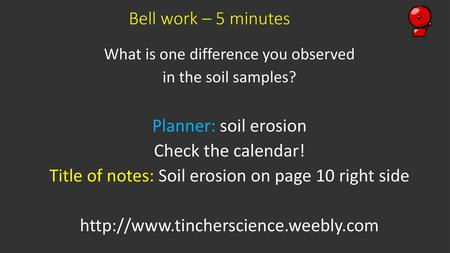 Title of notes: Soil erosion on page 10 right side