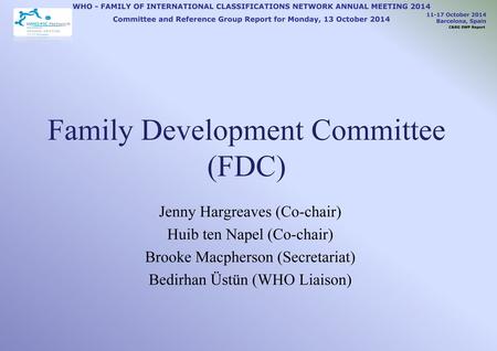 Family Development Committee (FDC)