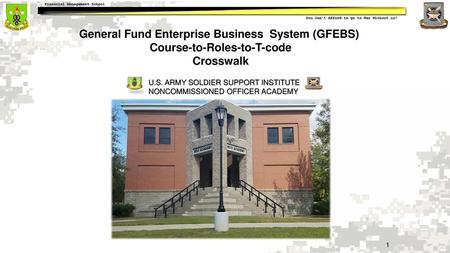 General Fund Enterprise Business System (GFEBS)