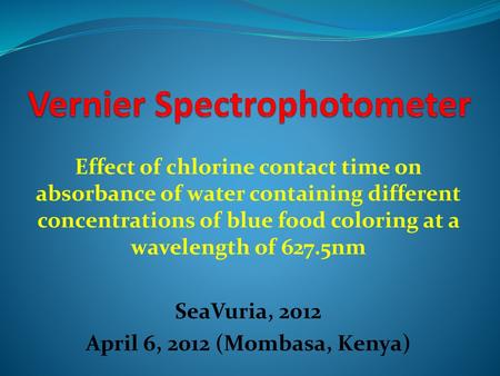 Vernier Spectrophotometer