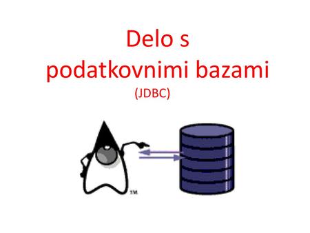 Delo s podatkovnimi bazami