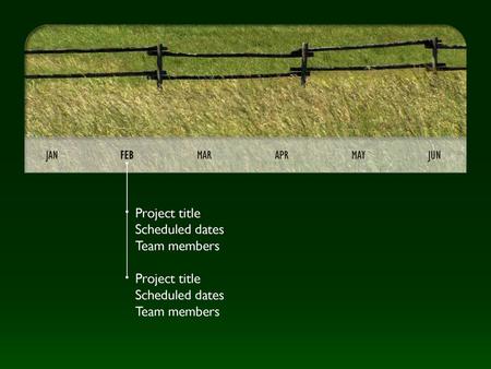 Project title Scheduled dates Team members JAN FEB MAR APR MAY JUN