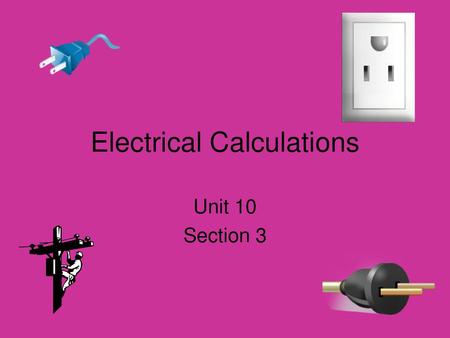 Electrical Calculations