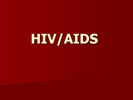 کلیات HIV/AIDS.