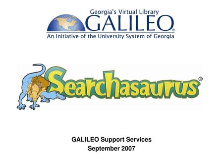 GALILEO Support Services September 2007