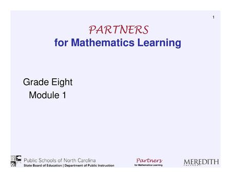 for Mathematics Learning