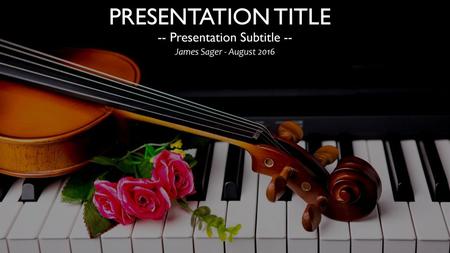 -- Presentation Subtitle --