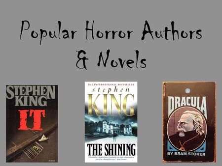 Popular Horror Authors & Novels