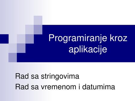 Programiranje kroz aplikacije