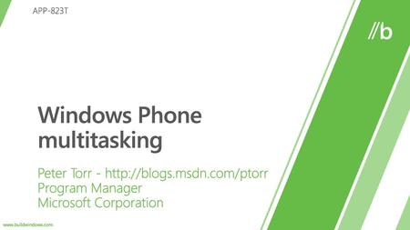 Windows Phone multitasking