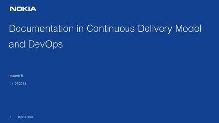 Documentation in Continuous Delivery Model and DevOps