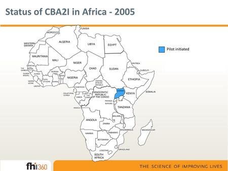 Status of CBA2I in Africa