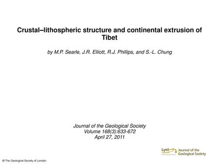 Crustal–lithospheric structure and continental extrusion of Tibet